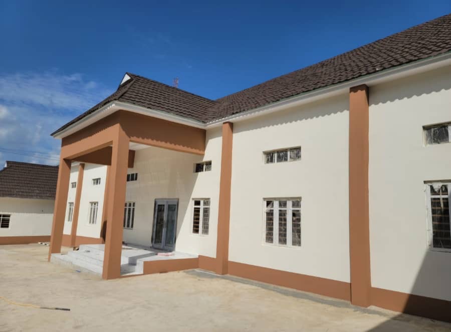 Main Complex with Portico Entrance